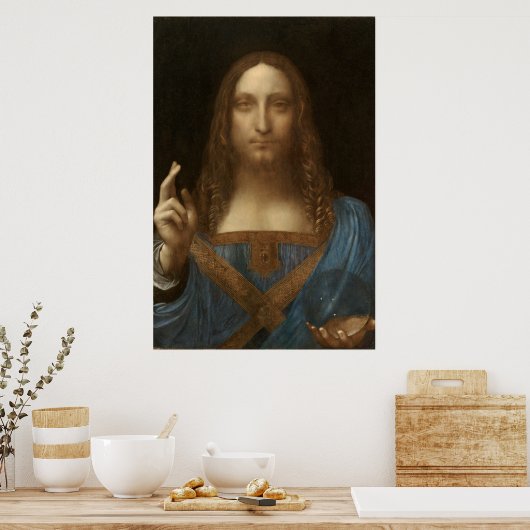 Poster Salvator Mundi (Sauveur du Monde) (da Vinci) (Cuisine)