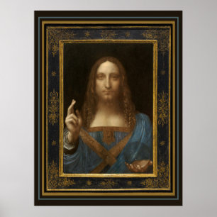 Poster Salvator Mundi v. 1500 Léonard de Vinci Beaux-Arts