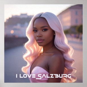 POSTER SALZBOURG - AUTRICHE - J'AIME SALZBOURG