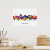 Poster Salzbourg Autriche Skyline (Cuisine)