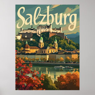 Poster Salzbourg Vintage