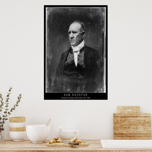 Poster Sam Houston Portrait (Cuisine)