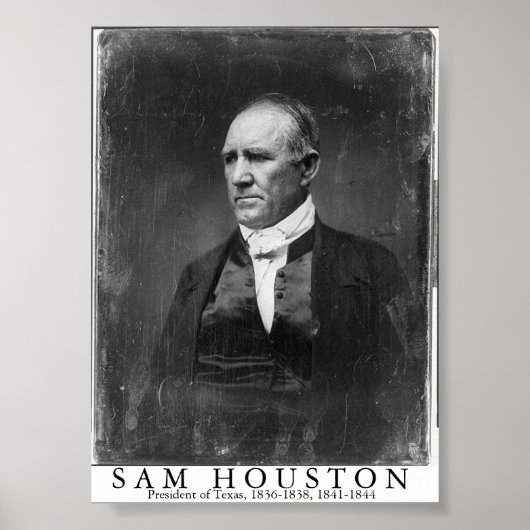 Poster Sam Houston, président du Texas (Devant)