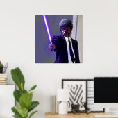 Poster Sam L Jackson avec un sabre léger (Bureau à domicile)