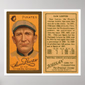Poster Sam Leever Pirates Baseball 1911 (Devant)