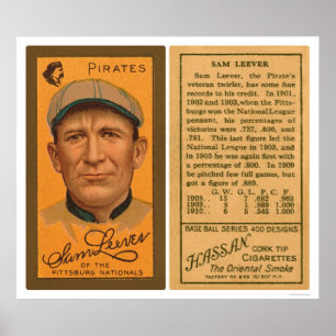 Poster Sam Leever Pirates Baseball 1911