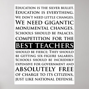 Poster Sam Seaborn Discours sur l'éducation L'aile ouest