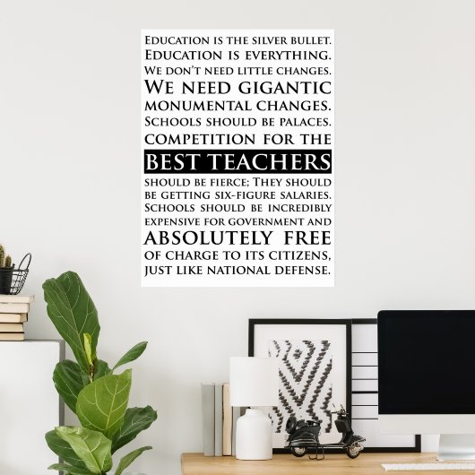 Poster Sam Seaborn Discours sur l'éducation L'aile ouest (Bureau à domicile)