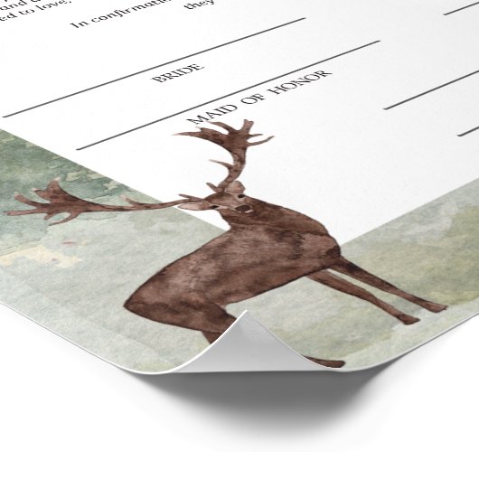 Poster Samantha et Chris Certificat de mariage Poste (Coin)