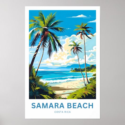 Poster Samara Beach Costa Rica Imprimer voyage (Devant)