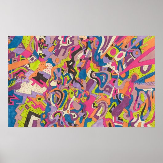 Poster "Samba" Art Abstrait (Devant)