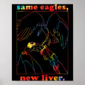 Poster Same Eagles New Liver Funny Apparel  (Devant)
