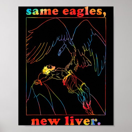 Poster Same Eagles New Liver Funny Apparel (Devant)