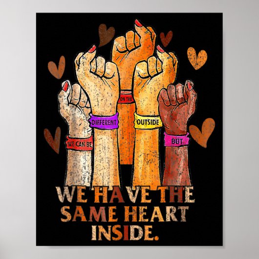 Poster Same Heart Black History Month Blm Melanin Pride W (Devant)