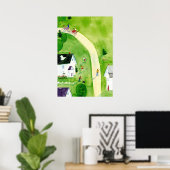 Poster samedi après-midi aquarelle (Bureau à domicile)