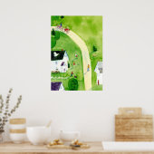 Poster samedi après-midi aquarelle (Cuisine)