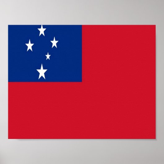 Poster Samoa - Drapeau - (Devant)