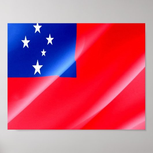 Poster Samoa - Drapeau d'agitation - (Devant)