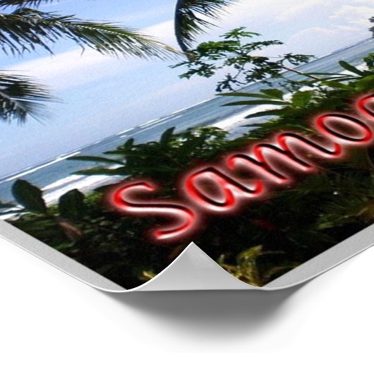 Poster Samoa - Littoral - Panorama - (Coin)
