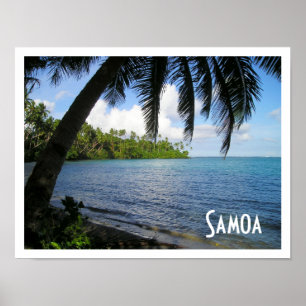 Poster Samoa, Océan Pacifique Sud