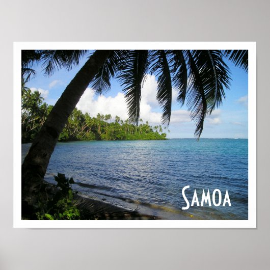 Poster Samoa, Océan Pacifique Sud (Devant)
