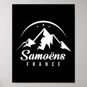 Poster Samoëns France Station de ski Ski Snowboard Souv