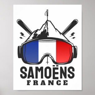 Poster Samoëns Grand Mif France Station de ski Rétro