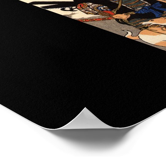 Poster Samouraï avec son chien, vers les années 1800 (Coin)