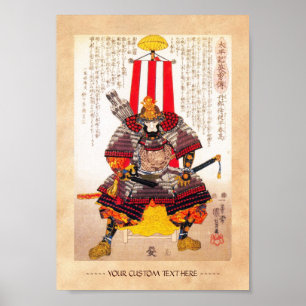 Poster samouraï, guerrier cool oriental