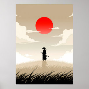 Poster Samouraï Minimaliste