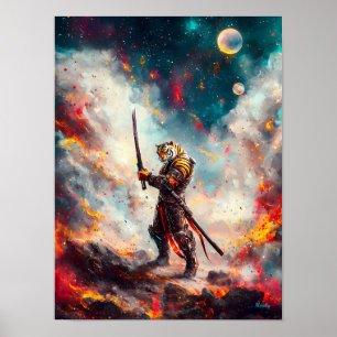 Poster Samouraï Tigre Galactique – Maître de la Lame Cosm