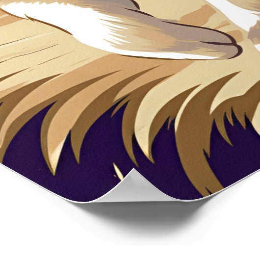 Poster Samoyé à la plage (Coin)