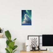 Poster Samoyé Avec Des Pups (Bureau à domicile)