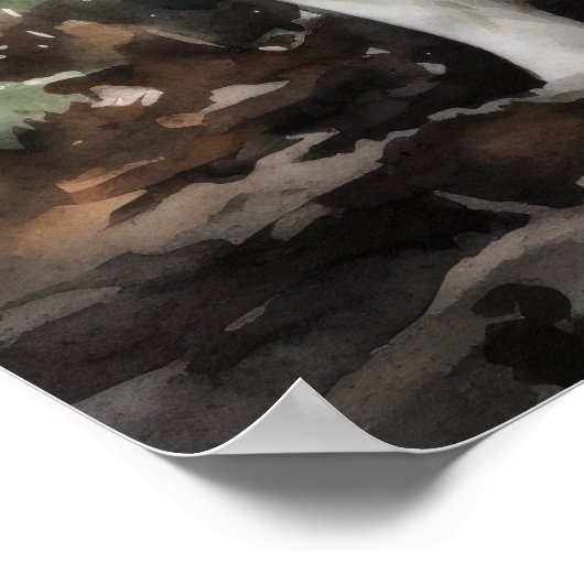 Poster Samoyed Dog Art Print (Coin)