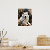 Poster Samoyed Dog Art Print (Cuisine)