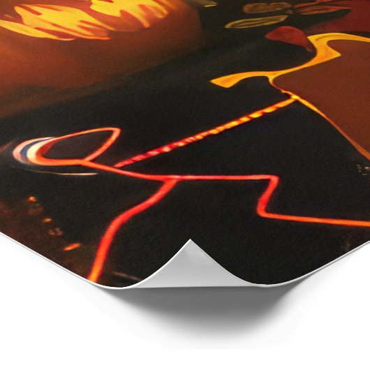 Poster Samoyed Halloween Éffrayant (Coin)