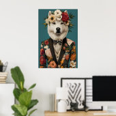 Poster Samoyed In Suit Poster, Samoyed Portrait, Samoyed (Bureau à domicile)