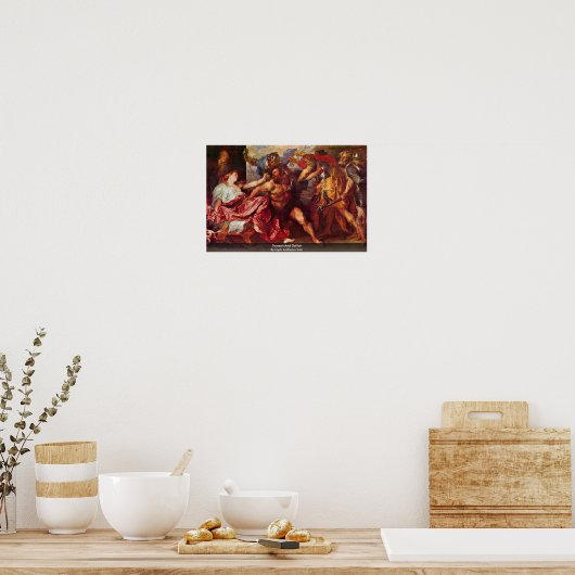 Poster Samson Et Delilah Par Dyck Anthonis Van (Cuisine)