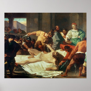 Poster Samson trahi par Delilah (huile sur toile)