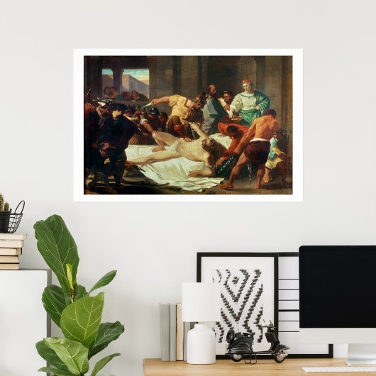 Poster Samson trahi par Delilah (huile sur toile) (Bureau à domicile)