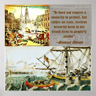Poster Samuel Adams - Soulèvement de Boston