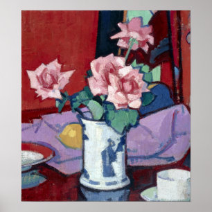 Poster Samuel John Peploe Pink Roses, Chinese Vase