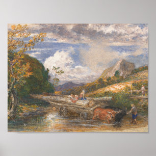 Poster Samuel Palmer - Traversée d'un cours d'eau d'un wa