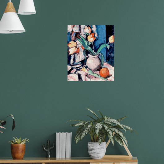 Poster Samuel Peploe, Tulipes dans un pot brun, (Salon 1)