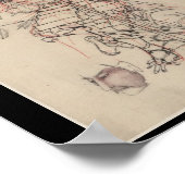 Poster Samurai boit du saké vers les années 1800 (Coin)