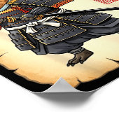 Poster Samurai Capybara Japanese Art Vintage Graphic Funn (Coin)