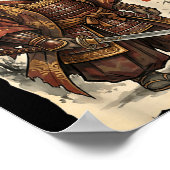 Poster Samurai Capybara Japanese Art Vintage Graphic Funn (Coin)