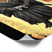 Poster Samurai Capybara Japanese Art Vintage Graphic Funn (Coin)