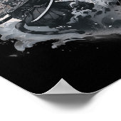 Poster Samurai Chat Anime Japonais Ninja Guerrier Aesthét (Coin)