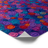 Poster Samurai Cherry Blossom Pointillism Art (Coin)